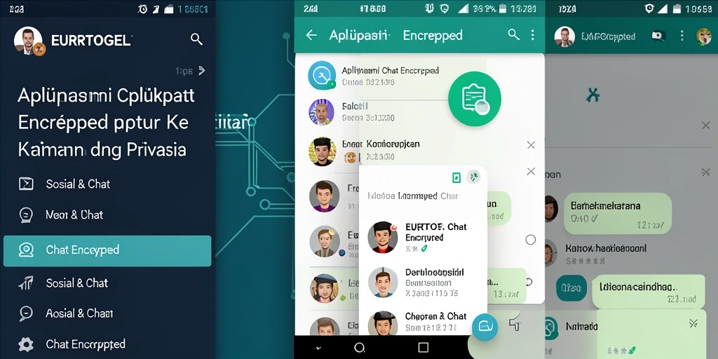 Antarmuka sederhana dan aman dari aplikasi Chat Encrypted.