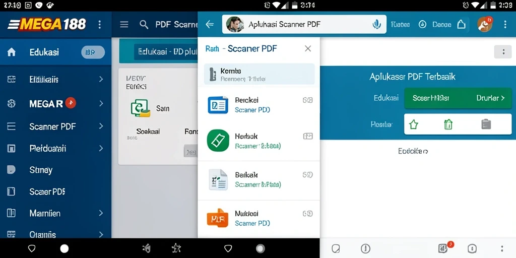 Tampilan antarmuka MEGA188 yang sederhana dan fungsional untuk Scanner PDF.