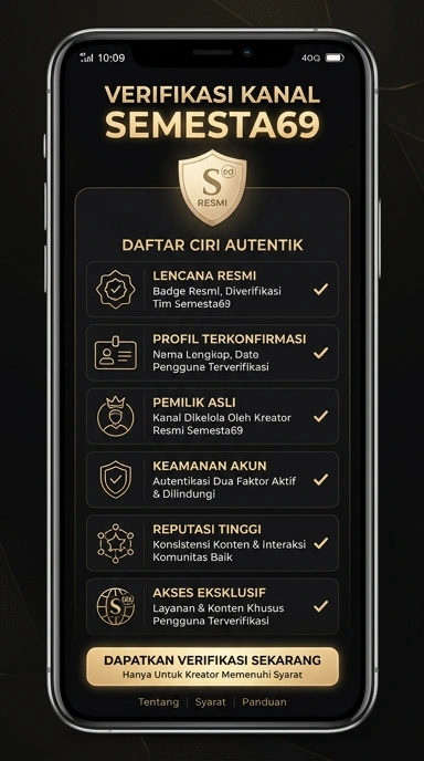 Tampilan kanal resmi semesta69
